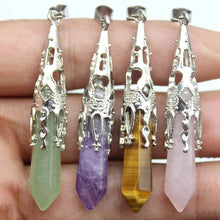 Crystal pendulum necklace for divination, meditation, and spiritual focus use.