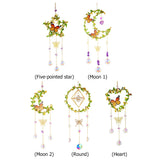 Crystal Prism Rainbow Maker wind chime with hanging crystal prisms for catching sunlight, creating rainbow reflections, and decorative indoor or outdoor display.
