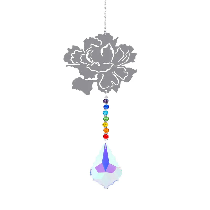 Crystal Sun Catcher Prism Rainbow Chaser home accent ornament for reflecting sunlight and creating decorative rainbow effects.