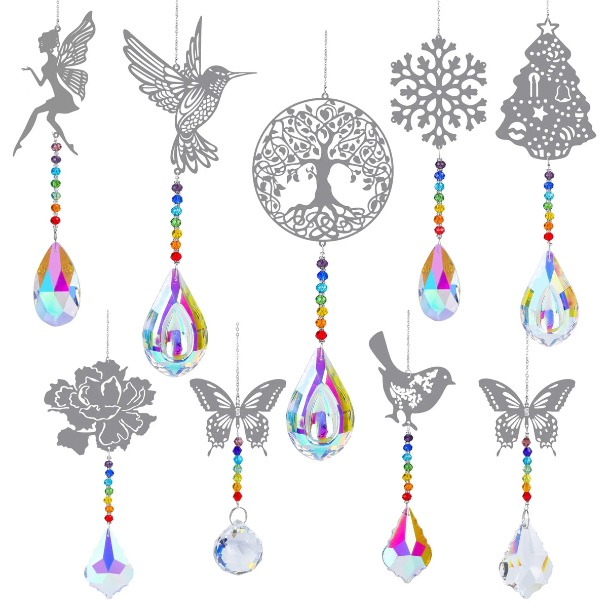 Crystal Sun Catcher Prism Rainbow Chaser crystal pendant for sun-catching, light refraction, and decorative window use.