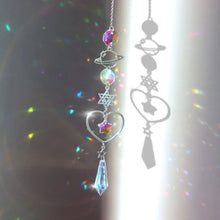 Crystal Rainbow Prism Wind Chime Sun Catcher for hanging in sunny spaces, scattering rainbow light, and decorating patios or rooms.
