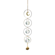 Crystal rainbow window suncatcher with octagon bead decoration for rainbow light effects, sunny window hanging, and interior decor.