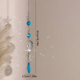 Crystal suncatcher Star and Moon home wall hanging for reflecting sunlight, enhancing wall décor, and creating a calming atmosphere.