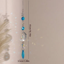 Crystal suncatcher Star and Moon home wall hanging for reflecting sunlight, enhancing wall décor, and creating a calming atmosphere.