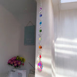 Crystal Wind Chime Rainbow Prism Sun Catcher decoration for light-catching display, peaceful hanging decor, and garden or window use.