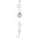 Crystal Prism Sun Catcher Wind Chime hanging crystal piece for window decor, light catching, and elegant indoor styling.