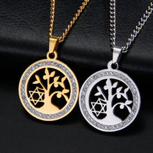 Zircon Star & Tree of Life crystal pendant for elegant wear, special occasions, and symbolic personal style.