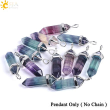 CSJA fluorite crystal necklace pendant for meditation, energy healing, and daily spiritual wear.