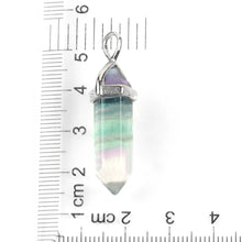 CSJA natural fluorite pendant necklace for calming energy, prayer, and everyday crystal jewelry wear.