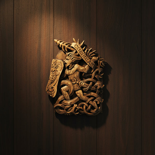Cuchulain Irish mythology wall plaque