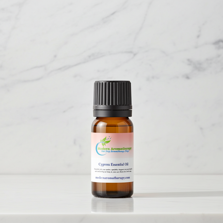 Cypress Essential Oil bottle for aromatherapy, diffuser blends, and daily relaxation use.
