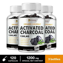 Daily Activated Charcoal capsules bottle for gut support, digestive comfort, and regular wellness use.