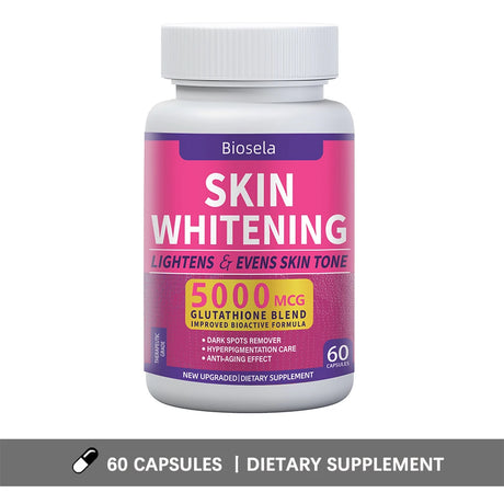 Daily glutathione brightening supplement capsules for complexion care, antioxidant support, and everyday wellness use.