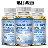Daitea Magnesium Glycinate + Zinc capsules bottle for daily wellness supplementation, helping support relaxation, mineral nourishment, and immune care.