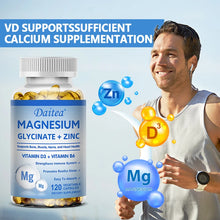 Daitea Magnesium Glycinate + Zinc Capsules supplement for sleep, relaxation, and vegan daily wellness.