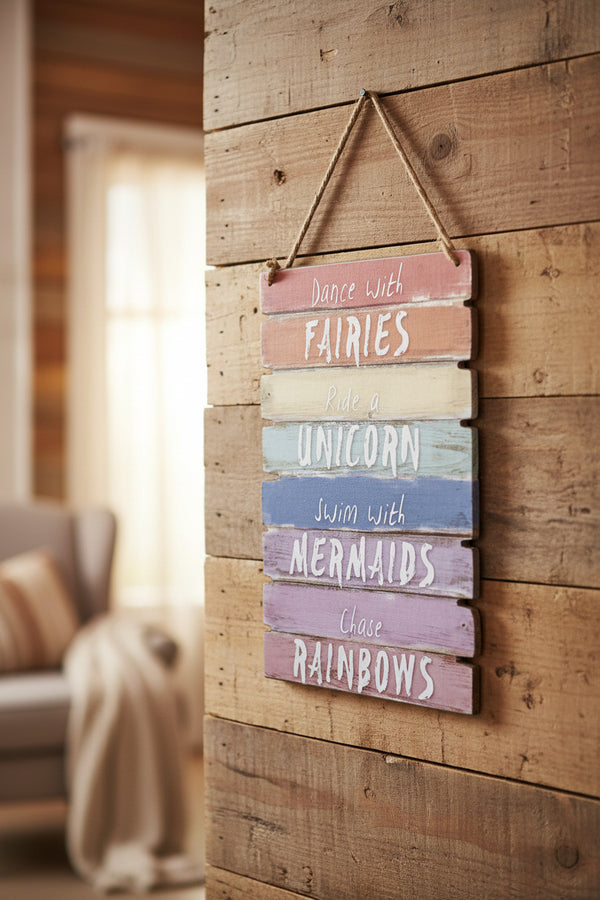 Dance with Fairies wooden wall plaque