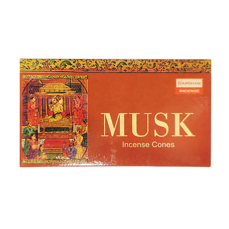 Darshan Musk incense cones, pack of 10