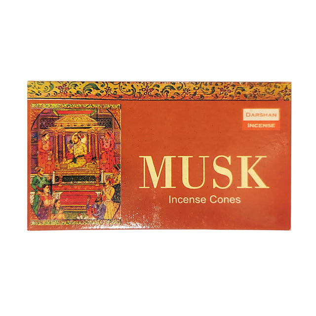 Darshan Musk incense cones, pack of 10