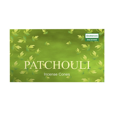 Darshan Patchouli incense cones, pack of 10