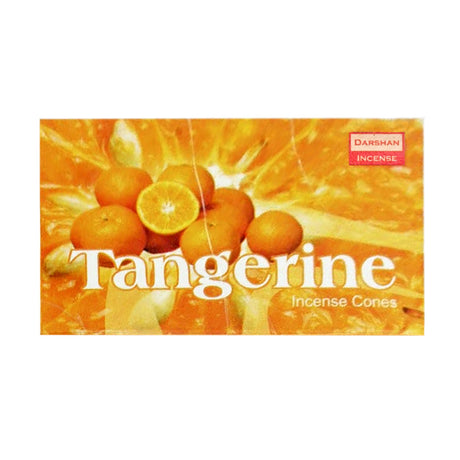 Darshan Tangerine incense cones, pack of 10