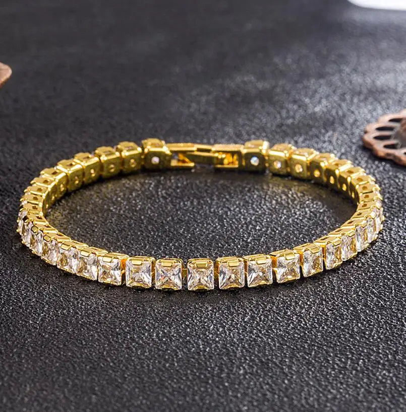 Dazzling real moissanite link bracelet in sterling silver for standout wrist styling, celebrations, and evening fashion.