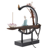 Classical LED backflow incense burner decorative incense holder for relaxation, prayer, and zen-inspired room styling.