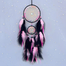 Decorative colorful crystal dream catcher hanging ornament for bedroom decoration, mindfulness spaces, and boho wall styling.