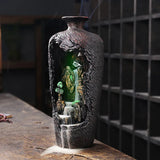 Feng Shui Resin Waterfall Incense Burner decorative resin burner for incense burning, meditation sessions, and zen room decoration.