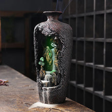 Feng Shui Resin Waterfall Incense Burner decorative resin burner for incense burning, meditation sessions, and zen room decoration.