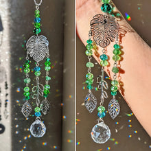 Decorative Leaf Shape Sun Catcher Tree of Life hanging decor for window display, sun reflection, and spiritual room decoration.