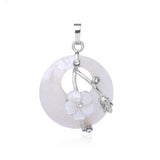 Decorative natural stone flower pendant for jewelry crafting, necklace designs, and gift-ready accessory use.
