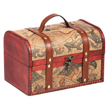 Decorative pirate chest box for coins and trinkets, ideal for collectible storage and themed shelf display.