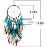 Decorative Tree of Life dream catcher with feathers wall hanging for cozy room décor, gift giving, and meditation corner styling.