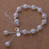 Delicate 925 Sterling Silver Heart Chain Bracelet jewelry bracelet for minimalist styling, daily wear, and gift occasions.