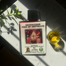 Deshacedoor Free of Obstacles Wish Oil bottle for candle dressing, blessing work, and spiritual obstacle clearing.
