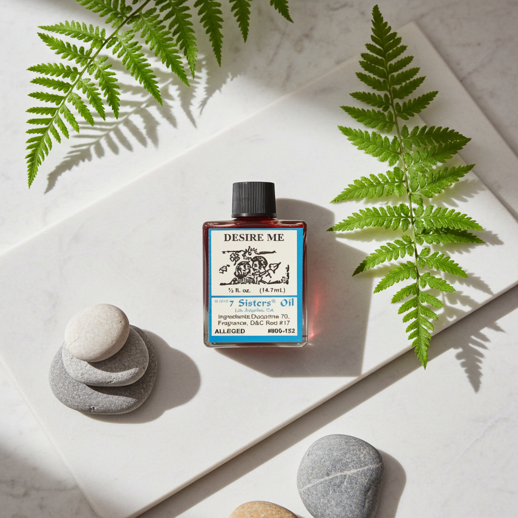 Desire Me Wish Oil spiritual oil bottle for manifestation, prayer, and ceremonial practice.