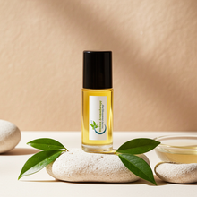 Desire Men's Body Oil bottle for woody-spice scent application, skin softening, and daily masculine care.