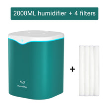 Desktop USB double spray humidifier diffuser for personal workspace use to combat dryness and keep surrounding air more comfortable.