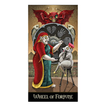 Deviant Moon Tarot Borderless Edition card example, moon-faced figure