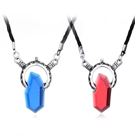 Devil Hunter Dante crystal amulet necklace pendant for cosplay styling, collectible wear, and fantasy fashion use.