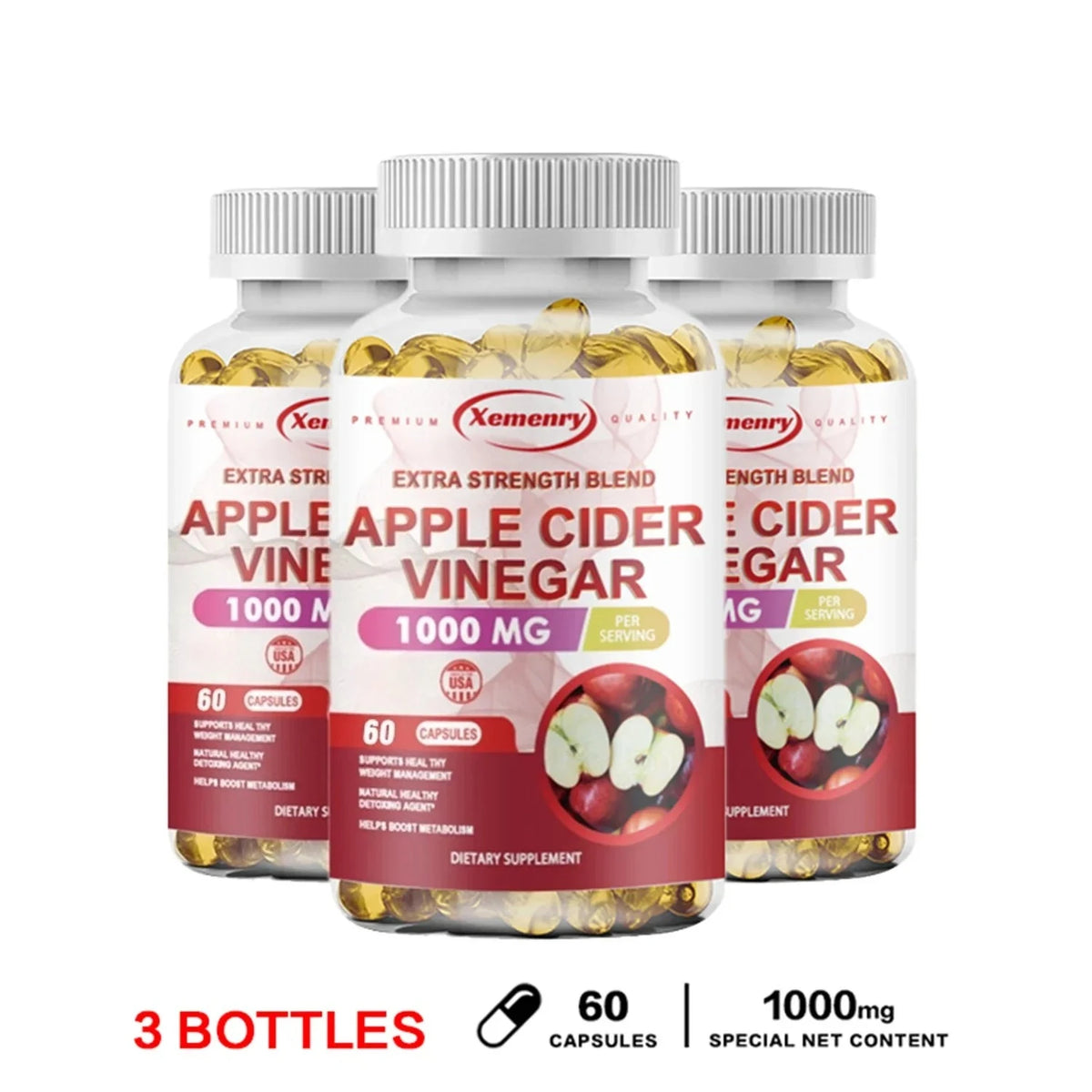 Digestive support Apple Cider Vinegar Capsules for digestive function, refresh support, and everyday supplement use.