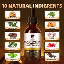 Digestive Support Black Walnut Wormwood liquid drops bottle for digestive health, herbal supplementation, and routine wellness care.