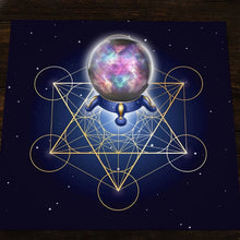 Mystic Tarot & Divination Tablecloth fabric altar cover for divination practice, tarot readings, and ritual display.