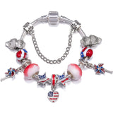 BAOPON Butterfly & Pansy DIY charm bracelet with decorative charm design for bracelet collecting, gifting, and stylish everyday use.