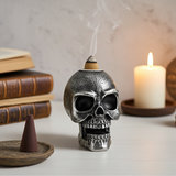 Mini Silver Skull backflow burner