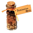 Domination pocket spell bottle with herbs