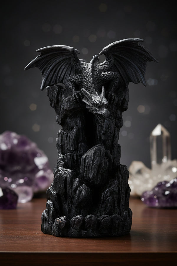 Dragon Backflow Incense Tower, front view