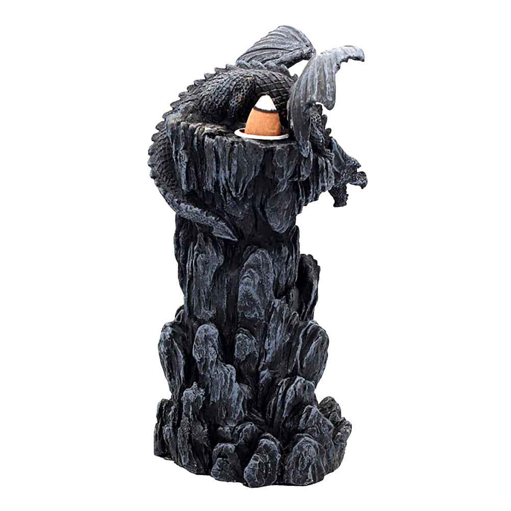 Dragon Backflow Incense Tower shown with smoke waterfall effect