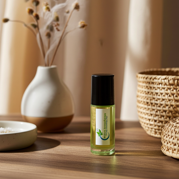 Dragon Blood Body Oil bottle for grounding aromatherapy, exotic resinous scent wear, and daily skin moisturizing.