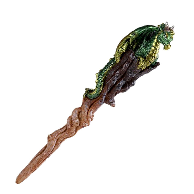 Dragon Magical Wand, hand-painted cold cast resin